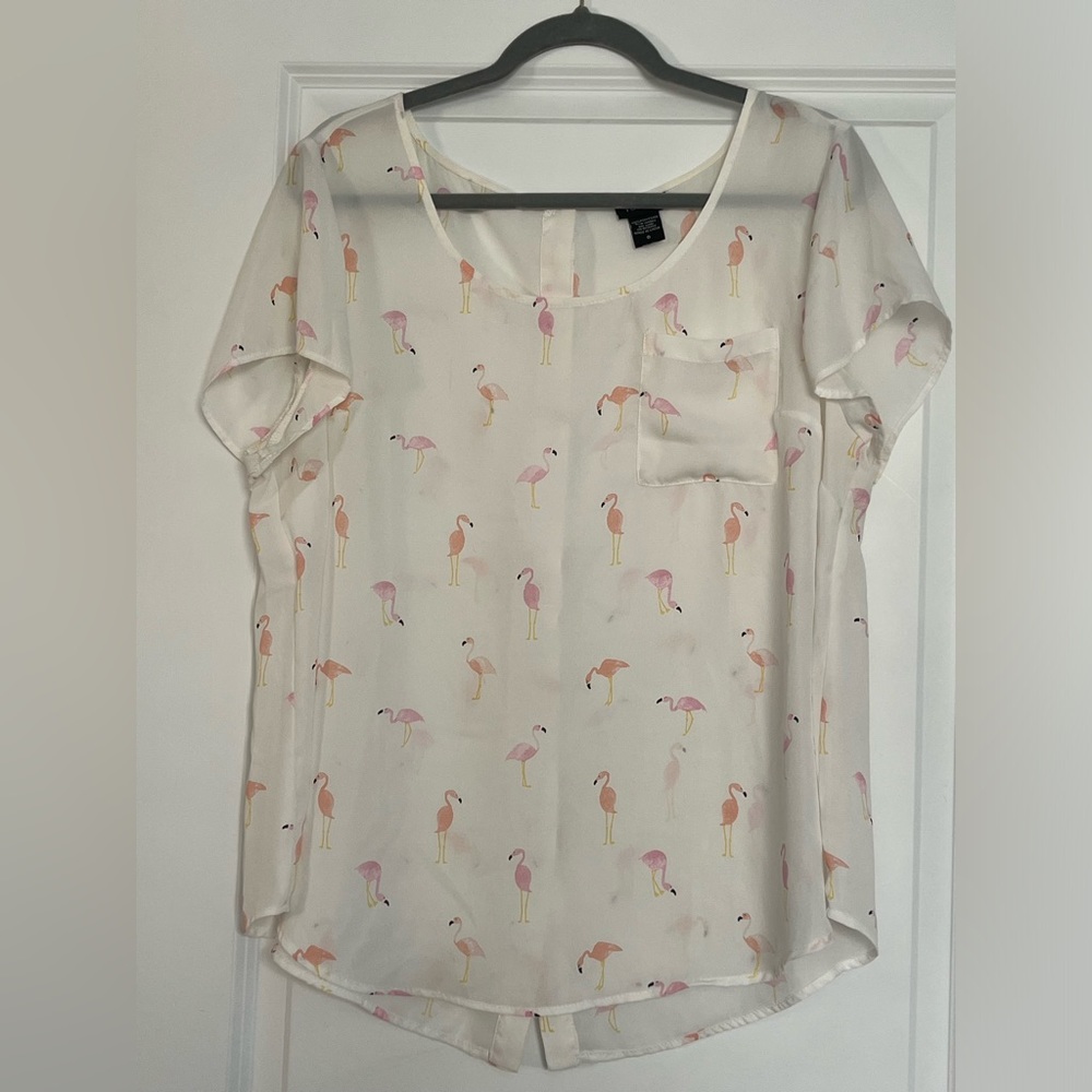 EUC Torrid Sheer Flamingo Top (0X)